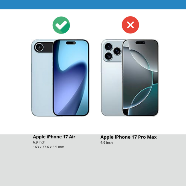 Case2go - Telefoonhoesje geschikt voor Apple iPhone Air - Wallet Book Case - Met Magnetische Sluiting - Zwart