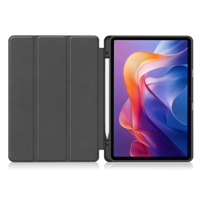Case2go - Tablet hoes geschikt voor Xiaomi Redmi Pad 2 - 11 Inch - Tri-fold hoes met Auto/Wake functie en Magnetische sluiting - TPU Cover Met Pencil Houder - Donker Groen