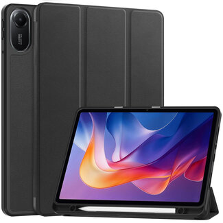 Case2go Case2go - Tablet hoes geschikt voor Xiaomi Redmi Pad 2 - 11 Inch - Tri-fold hoes met Auto/Wake functie en Magnetische sluiting - TPU Cover Met Pencil Houder - Zwart