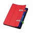 Case2go - Tablet hoes geschikt voor Xiaomi Redmi Pad 2 - 11 Inch - Tri-fold hoes met Auto/Wake functie en Magnetische sluiting - TPU Cover Met Pencil Houder - Rood