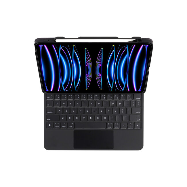 Case2go - Tablethoes geschikt voor Apple iPad Air 11 (2025) / iPad Air 11 (2024) - Losse backcover voor magnetische toetsenborden - Met Pencil Houder - Extra Bescherming - Zwart