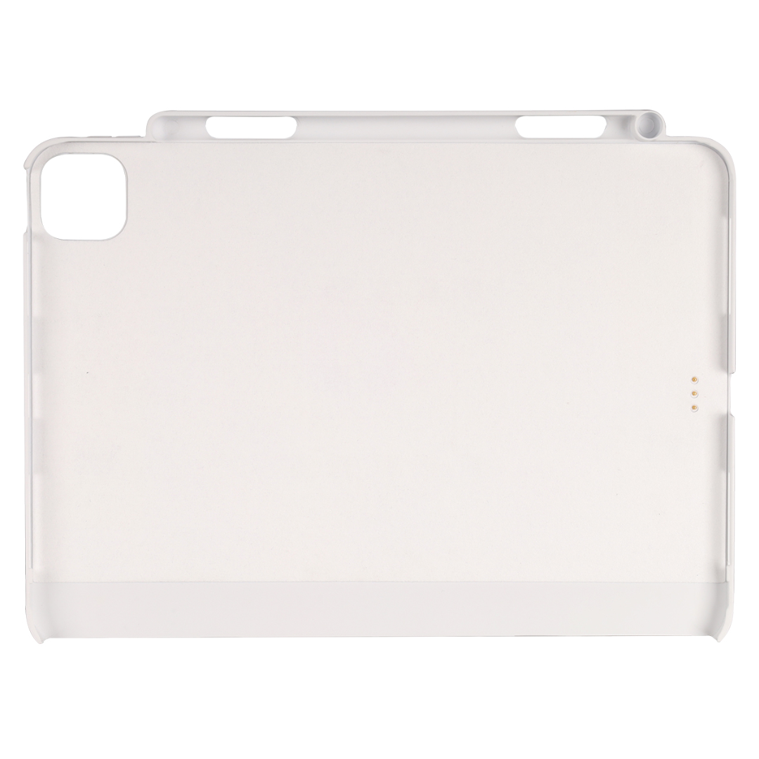 Case2go - Tablethoes geschikt voor Apple iPad Pro 11 (2024) - Losse backcover voor magnetische toetsenborden - Met Pencil Houder - Extra Bescherming - Wit afbeelding