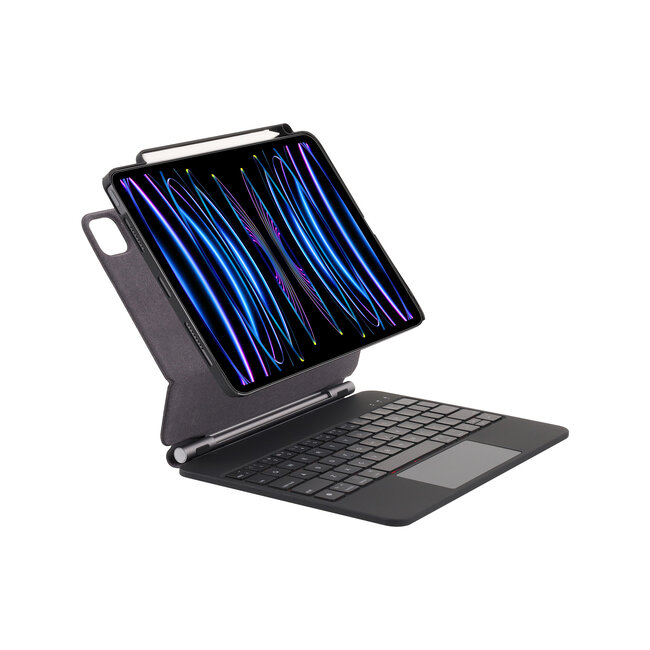 Case2go - Tablethoes geschikt voor Apple iPad Pro 13 (2025/2024) - Losse backcover voor magnetische toetsenborden - Met Pencil Houder - Extra Bescherming - Zwart