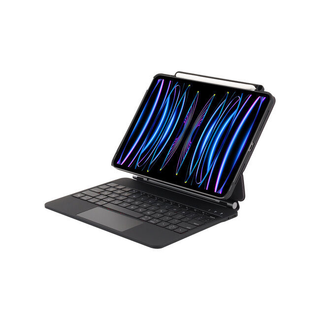 Case2go - Tablethoes geschikt voor Apple iPad Pro 13 (2025/2024) - Losse backcover voor magnetische toetsenborden - Met Pencil Houder - Extra Bescherming - Zwart