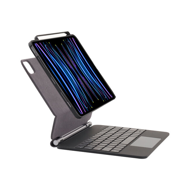 Case2go - Tablethoes geschikt voor Apple iPad Pro 13 (2025/2024) - Losse backcover voor magnetische toetsenborden - Met Pencil Houder - Extra Bescherming - Zwart