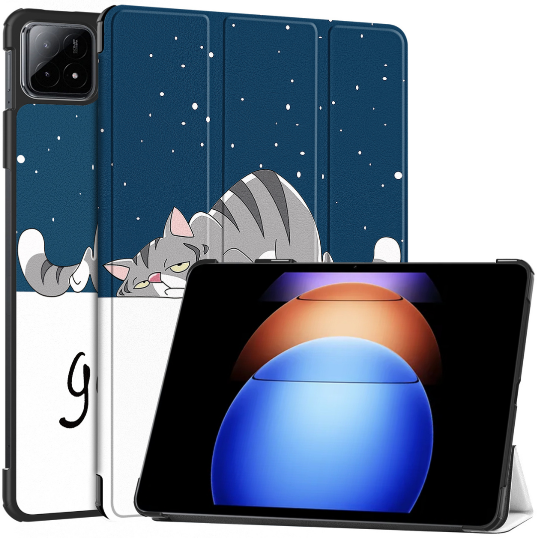 Case2go - Tablet hoes geschikt voor Xiaomi Pad 6S Pro - Tri-fold Case - Auto/Wake functie - Good Night afbeelding