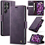 Caseme - Telefoonhoesje geschikt voor Samsung Galaxy S25 Ultra - Met Magnetische Sluiting - Book Case - Met Pasjes Houder - Paars