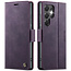 Caseme - Telefoonhoesje geschikt voor Samsung Galaxy S25 Ultra - Met Magnetische Sluiting - Book Case - Met Pasjes Houder - Paars