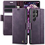 Caseme - Telefoonhoesje geschikt voor Samsung Galaxy S25 Ultra - Met Magnetische Sluiting - Book Case - Met Pasjes Houder - Paars