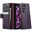Caseme - Telefoonhoesje geschikt voor Samsung Galaxy S25 Ultra - Met Magnetische Sluiting - Book Case - Met Pasjes Houder - Paars