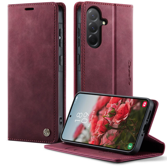 Caseme - Telefoonhoesje geschikt voor Samsung Galaxy A56 - Met Magnetische Sluiting - Book Case - Met Pasjes Houder - Blauw