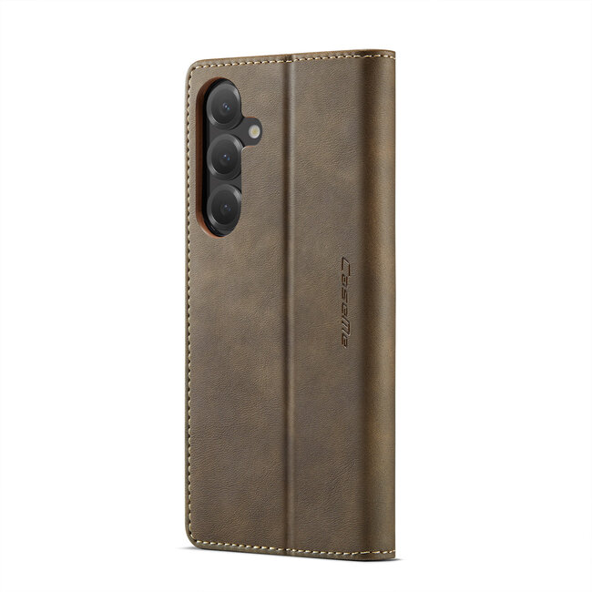 Caseme - Telefoonhoesje geschikt voor Samsung Galaxy S25 Plus - Met Magnetische Sluiting - Book Case - Met Pasjes Houder - Zwart