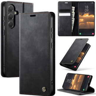 CaseMe Caseme - Telefoonhoesje geschikt voor Samsung Galaxy S25 - Met Magnetische Sluiting - Book Case - Met Pasjes Houder - Bruin