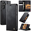 Caseme - Telefoonhoesje geschikt voor Samsung Galaxy S25 - Met Magnetische Sluiting - Book Case - Met Pasjes Houder - Bruin