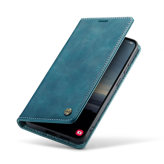 Caseme - Telefoonhoesje geschikt voor Samsung Galaxy S25 Plus - Met Magnetische Sluiting - Book Case - Met Pasjes Houder - Rood