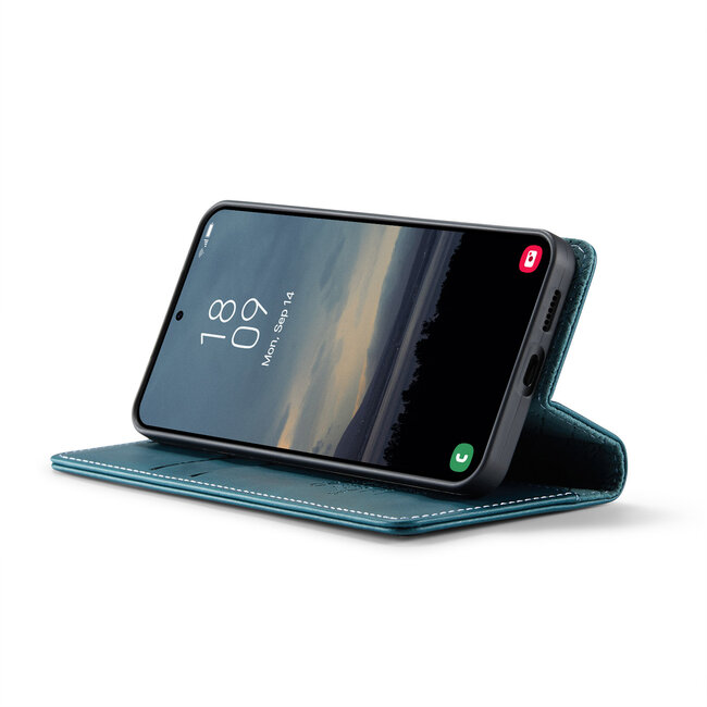 Caseme - Telefoonhoesje geschikt voor Samsung Galaxy S25 Plus - Met Magnetische Sluiting - Book Case - Met Pasjes Houder - Rood