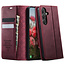 Caseme - Telefoonhoesje geschikt voor Samsung Galaxy S25 Plus - Met Magnetische Sluiting - Book Case - Met Pasjes Houder - Blauw
