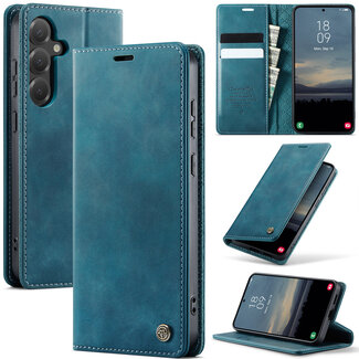 CaseMe Caseme - Telefoonhoesje geschikt voor Samsung Galaxy S25 - Met Magnetische Sluiting - Book Case - Met Pasjes Houder - Rood