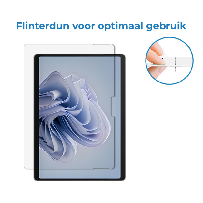 Case2go - Tablet Screenprotector geschikt voor Microsoft Surface Pro 12 - 12 Inch - Tempered Glass - Case Friendly - Transparant