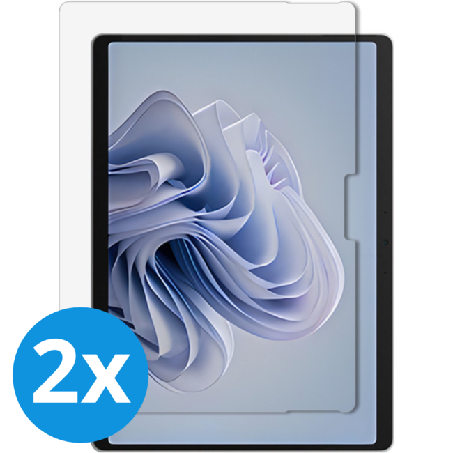 Case2go - 2-Pack Tablet screenprotector geschikt voor Microsoft Surface Pro 12 - 12 Inch - Tempered Glass - Case Friendly - Transparant