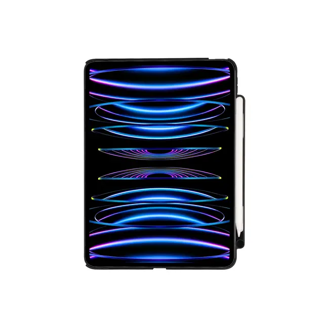 Bluetooth Toetsenbord hoes + Backcover geschikt voor  Apple iPad Pro 13 (2025/2024) - Met Pencil Houder - Toetsenbordverlichting - Touchpad - Zwart