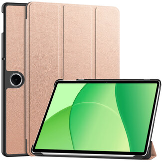 Case2go Case2go - Tablet hoes geschikt voor Oppo Pad Se 11 / OnePlus Pad Lite - 11 Inch - Tri-Fold Book Case - Auto/Wake functie - Rose Goud