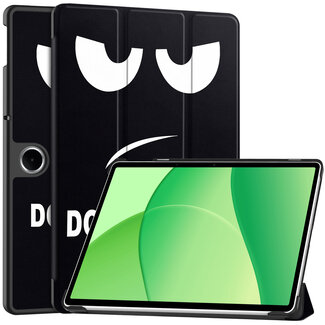 Case2go Case2go - Tablet hoes geschikt voor Oppo Pad Se 11 / OnePlus Pad Lite - 11 Inch - Tri-Fold Book Case - Auto/Wake functie - Dont Touch Me