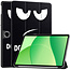 Case2go - Tablet hoes geschikt voor Oppo Pad Se 11 / OnePlus Pad Lite - 11 Inch - Tri-Fold Book Case - Auto/Wake functie - Dont Touch Me