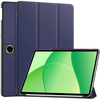 Case2go Case2go - Tablet hoes geschikt voor Oppo Pad Se 11 / OnePlus Pad Lite - 11 Inch - Tri-Fold Book Case - Auto/Wake functie - Donker Blauw