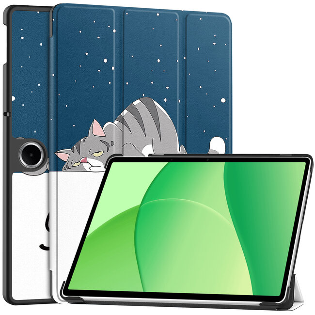 Case2go - Tablet hoes geschikt voor Oppo Pad Se 11 / OnePlus Pad Lite - 11 Inch - Tri-Fold Book Case - Auto/Wake functie - Goodnight