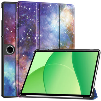 Hoozey Hoozey - Tablet hoes geschikt voor Oppo Pad Se 11 / OnePlus Pad Lite - 11 Inch - Tri-Fold Book Case - Auto/Wake functie - Galaxy