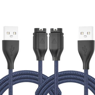 Case2go USB A - 2-Pack - Garmin Oplaadkabel - 1 Meter - Garmin smartwatch - Compatibel met Garmin Fenix / Forerunner / Instinct / Venu / Venu SQ / Vivoactive / Epix Pro / Vivomove / Approuch - USB-op