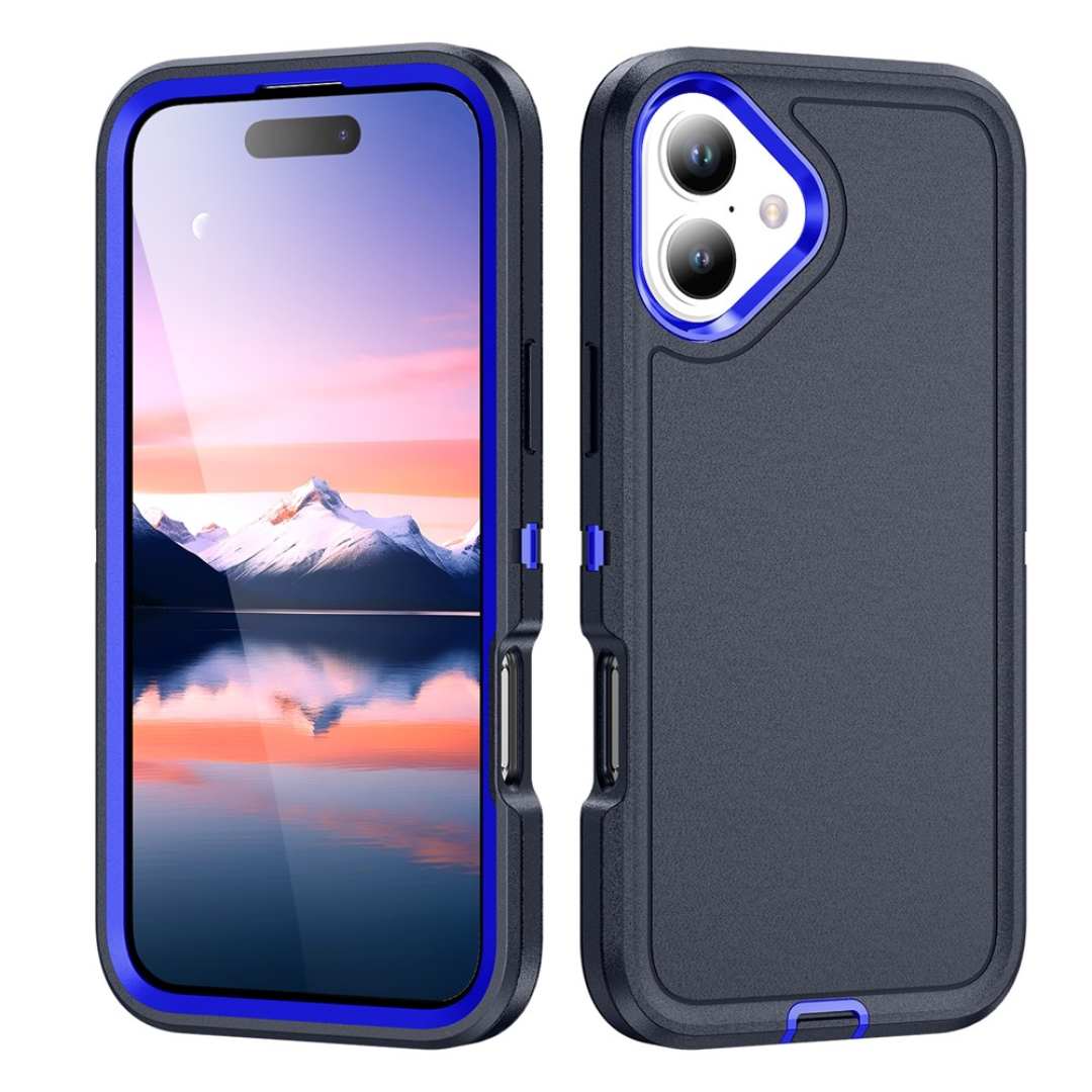 Case2go - Telefoonhoesje geschikt voor Apple iPhone 17 - Bumper Case - Ultieme bescherming - Anti Slip - Perfecte pasvorm - Blauw afbeelding