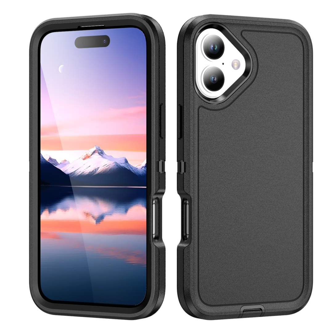 Case2go - Telefoonhoesje geschikt voor Apple iPhone 17 - Bumper Case - Ultieme bescherming - Anti Slip - Perfecte pasvorm - Zwart afbeelding