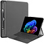 Case2go - Tablet Hoes geschikt voor Microsoft Surface Pro 12 Copilot (2025) - 12 Inch -Tri-Fold Book Case - Met Pencil Houder - Auto/Wake Functie - Grijs