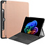 Case2go - Tablet Hoes geschikt voor Microsoft Surface Pro 12 Copilot (2025) - 12 Inch -Tri-Fold Book Case - Met Pencil Houder - Auto/Wake Functie - Rose Goud