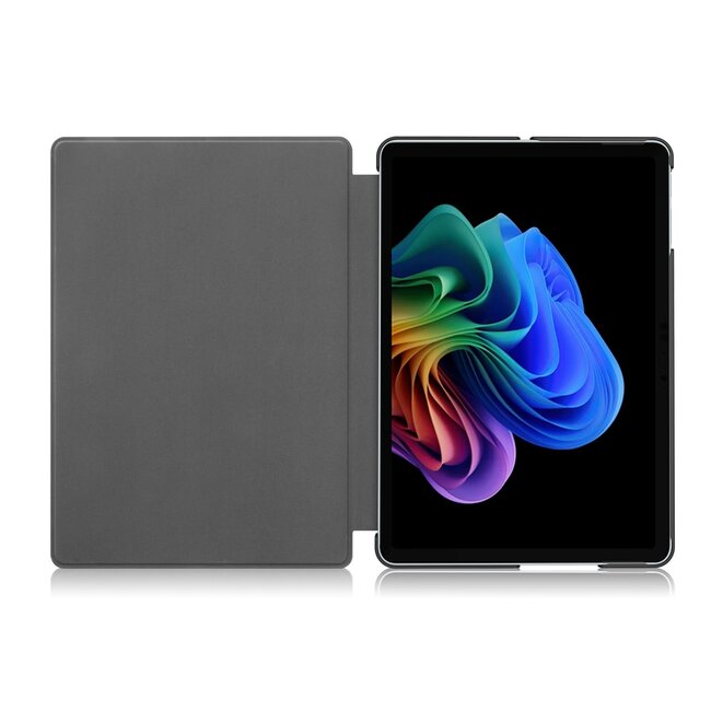 Case2go - Tablet Hoes geschikt voor Microsoft Surface Pro 12 Copilot (2025) - 12 Inch -Tri-Fold Book Case - Met Pencil Houder - Auto/Wake Functie - Rose Goud