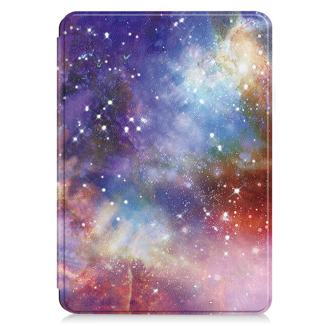 Case2go - Tablet Hoes geschikt voor Microsoft Surface Pro 12 Copilot (2025) - 12 Inch -Tri-Fold Book Case - Met Pencil Houder - Auto/Wake Functie - Galaxy