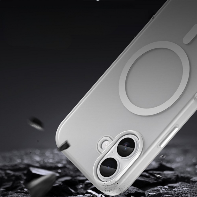 Case2go - Hoesje geschikt voor Apple iPhone 17 - Back Cover - Geschikt voor Magsafe - Telefoonhoesje - Gsm Hoesje geschikt voor Apple iPhone 17 - Phone Case - Wit