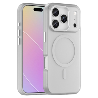 Case2go Case2go - Hoesje geschikt voor Apple iPhone 17 Pro - Back Cover - Geschikt voor Magsafe - Telefoonhoesje - Gsm Hoesje geschikt voor Apple iPhone 17 Pro - Phone Case - Wit