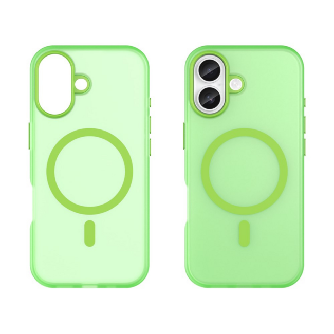 Case2go - Hoesje geschikt voor Apple iPhone 17 - Back Cover - Geschikt voor Magsafe - Telefoonhoesje - Gsm Hoesje geschikt voor Apple iPhone 17 - Phone Case - Groen