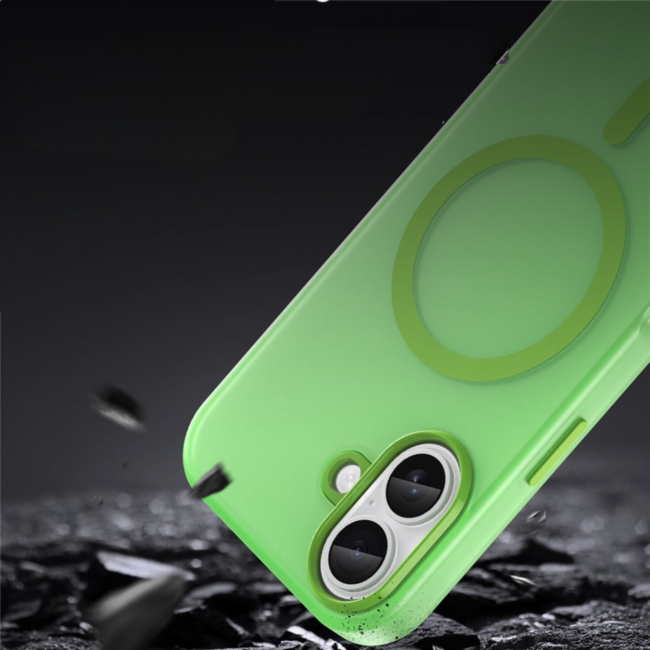 Case2go - Hoesje geschikt voor Apple iPhone 17 - Back Cover - Geschikt voor Magsafe - Telefoonhoesje - Gsm Hoesje geschikt voor Apple iPhone 17 - Phone Case - Groen