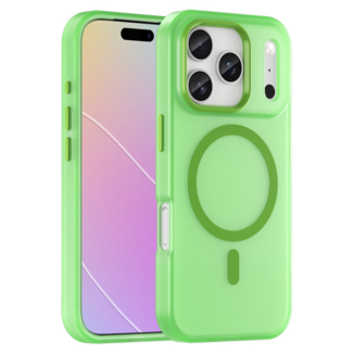 Case2go Case2go - Hoesje geschikt voor Apple iPhone 17 Pro - Back Cover - Geschikt voor Magsafe - Telefoonhoesje - Gsm Hoesje geschikt voor Apple iPhone 17 Pro - Phone Case - Groen