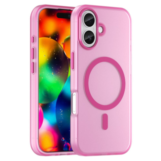 Case2go Case2go - Hoesje geschikt voor Apple iPhone 17 - Back Cover - Geschikt voor Magsafe - Telefoonhoesje - Gsm Hoesje geschikt voor Apple iPhone 17 - Phone Case - Roze