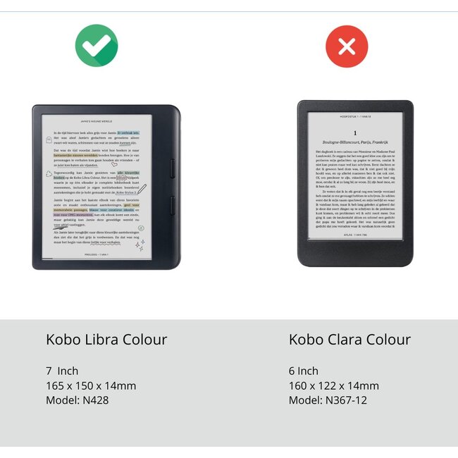 Case2go - E-reader hoes geschikt voor Kobo Libra Colour - Siliconen Back Cover - Met Schokbestendige Hoeken - Transparant