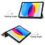 Tablethoes met screenprotector geschikt voor Apple iPad 11 (2025) A16 / iPad 10.9 (2022) - a16 hoes 2025 - iPad hoes 2025 - iPad hoes 10e generatie - Auto/Wake Functie - Tri-Fold - Vlinders