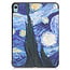 Tablethoes met screenprotector geschikt voor Apple iPad 11 (2025) A16 / iPad 10.9 (2022) - a16 hoes 2025 - iPad hoes 2025 - iPad hoes 10e generatie - Auto/Wake Functie - Tri-Fold - Sterrrenhemel