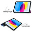 Tablethoes met screenprotector geschikt voor Apple iPad 11 (2025) A16 / iPad 10.9 (2022) - a16 hoes 2025 - iPad hoes 2025 - iPad hoes 10e generatie - Auto/Wake Functie - Tri-Fold - Galaxy