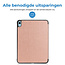 Tablethoes met screenprotector geschikt voor Apple iPad 11 (2025) A16 / iPad 10.9 (2022) - a16 hoes 2025 - iPad hoes 2025 - iPad hoes 10e generatie - Auto/Wake Functie - Tri-Fold - Rosé Goud