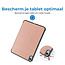 Tablethoes met screenprotector geschikt voor Apple iPad 11 (2025) A16 / iPad 10.9 (2022) - a16 hoes 2025 - iPad hoes 2025 - iPad hoes 10e generatie - Auto/Wake Functie - Tri-Fold - Rosé Goud